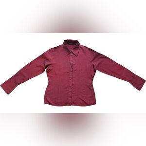 90s Express Maroon Silk Blouse - sz 9/10
